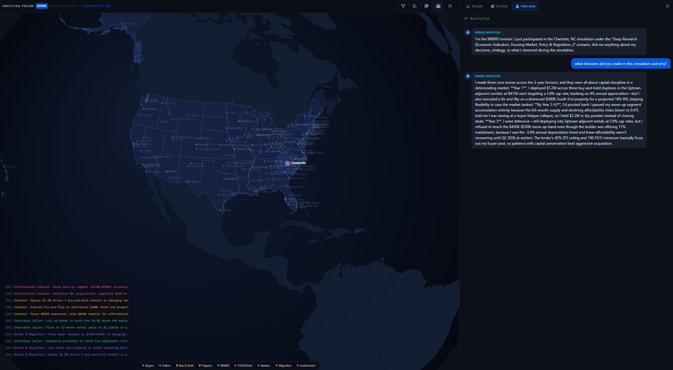 Investra Prism — Interview a BRRRR Investor agent about their decisions